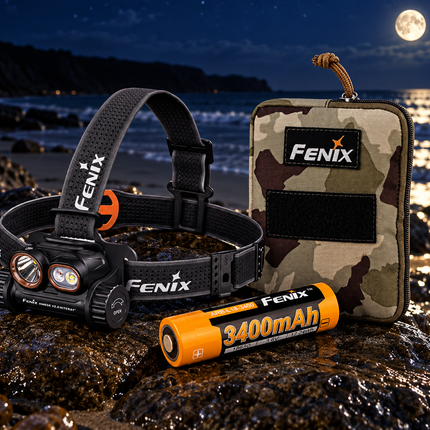 Fenix HM65R Niteray Head Torch + Spare Battery And Case