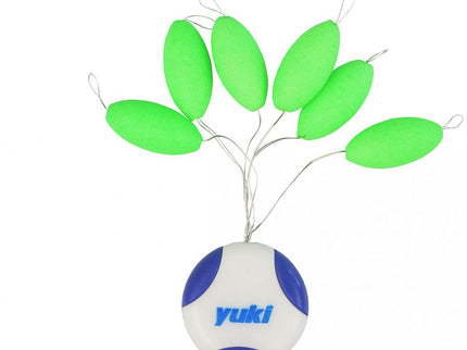 Yuki Oval Green Floating Beads Size 5.6 x 11mm