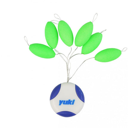 Yuki Oval Green Floating Beads Size 5.6 x 11mm