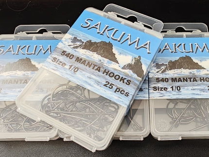 Sakuma 540 Manta Pro Series Sea Fishing Hooks - Box of 25