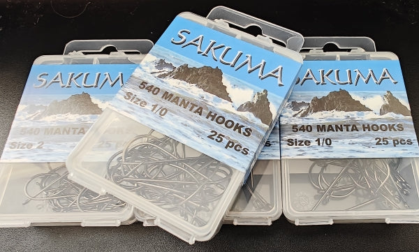 Sakuma 540 Manta Pro Series Sea Fishing Hooks - Box of 25