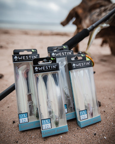 Westin Limited Edition Sandy Andy Jig Bass Fishing Lures Green and Purple Pearlescent Colours