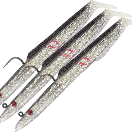 Sidewinder Skerries Eel Sandeel Fishing Lures 6" Size Glitter Bomb Colour