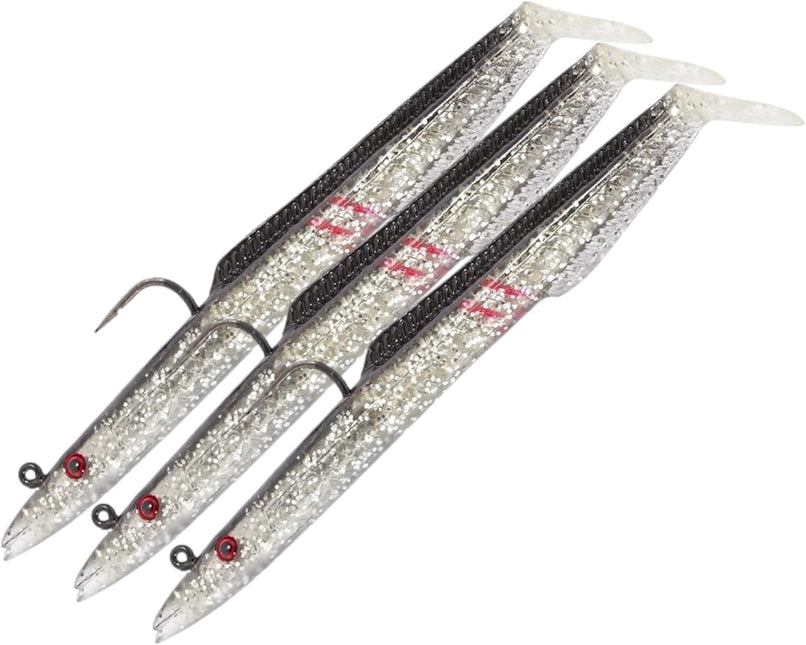 Sidewinder Skerries Eel Sandeel Fishing Lures 6" Size Glitter Bomb Colour