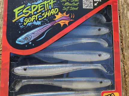 Fishus Espetit Soft Shads Bass Fishing Lures 12cm 9.7g - 8 Lures Per Pack
