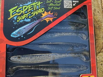 Fishus Espetit Soft Shads Bass Fishing Lures 12cm 9.7g - 8 Lures Per Pack