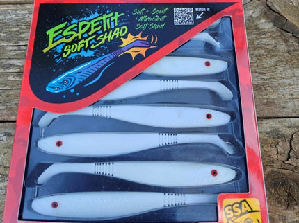 Fishus Espetit Soft Shads Bass Fishing Lures 12cm 9.7g - 8 Lures Per Pack