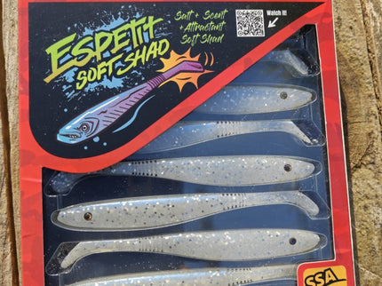 Fishus Espetit Soft Shads Bass Fishing Lures 12cm 9.7g - 8 Lures Per Pack