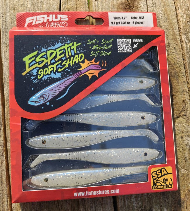Fishus Espetit Soft Shads Bass Fishing Lures 12cm 9.7g