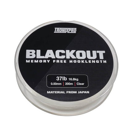 Tronixpro Blackout Memory Free Hook Length Fishing Line Clear 200m Spool