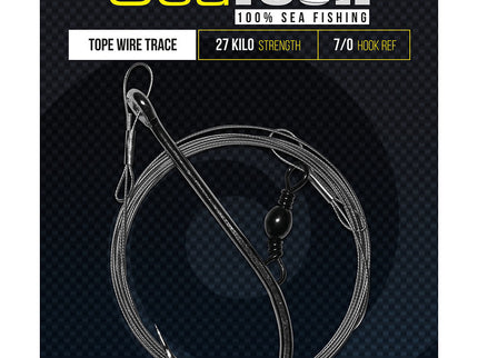 Bulk Buy 5 x Seatech Tope / Conger Fishing Wire Trace Rigs With 7/0 Hook