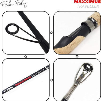 Maxximus Travellex 4 Piece Carbon Travel Fishing Rod 210cm 2-12g