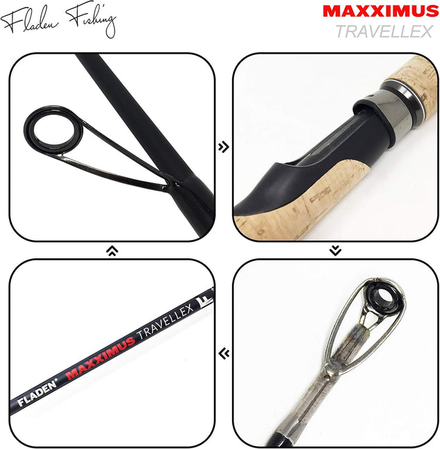 Maxximus Travellex 4 Piece Carbon Travel Fishing Rod 210cm 2-12g