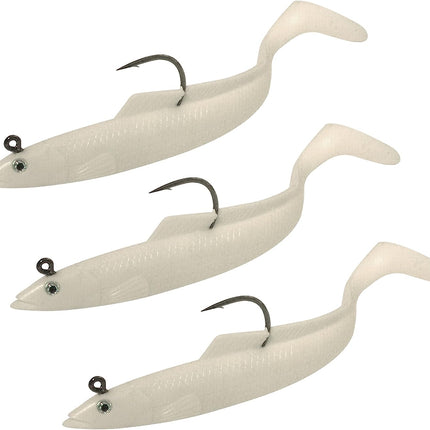 Sidewinder Lures Super Solid Sandeels | 6" | 25g White