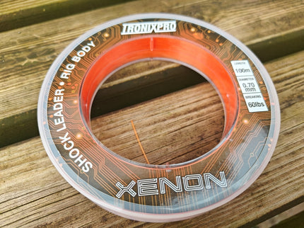 Tronixpro Xenon Shock Leader Fishing Line 100m Spools Clear And Orange