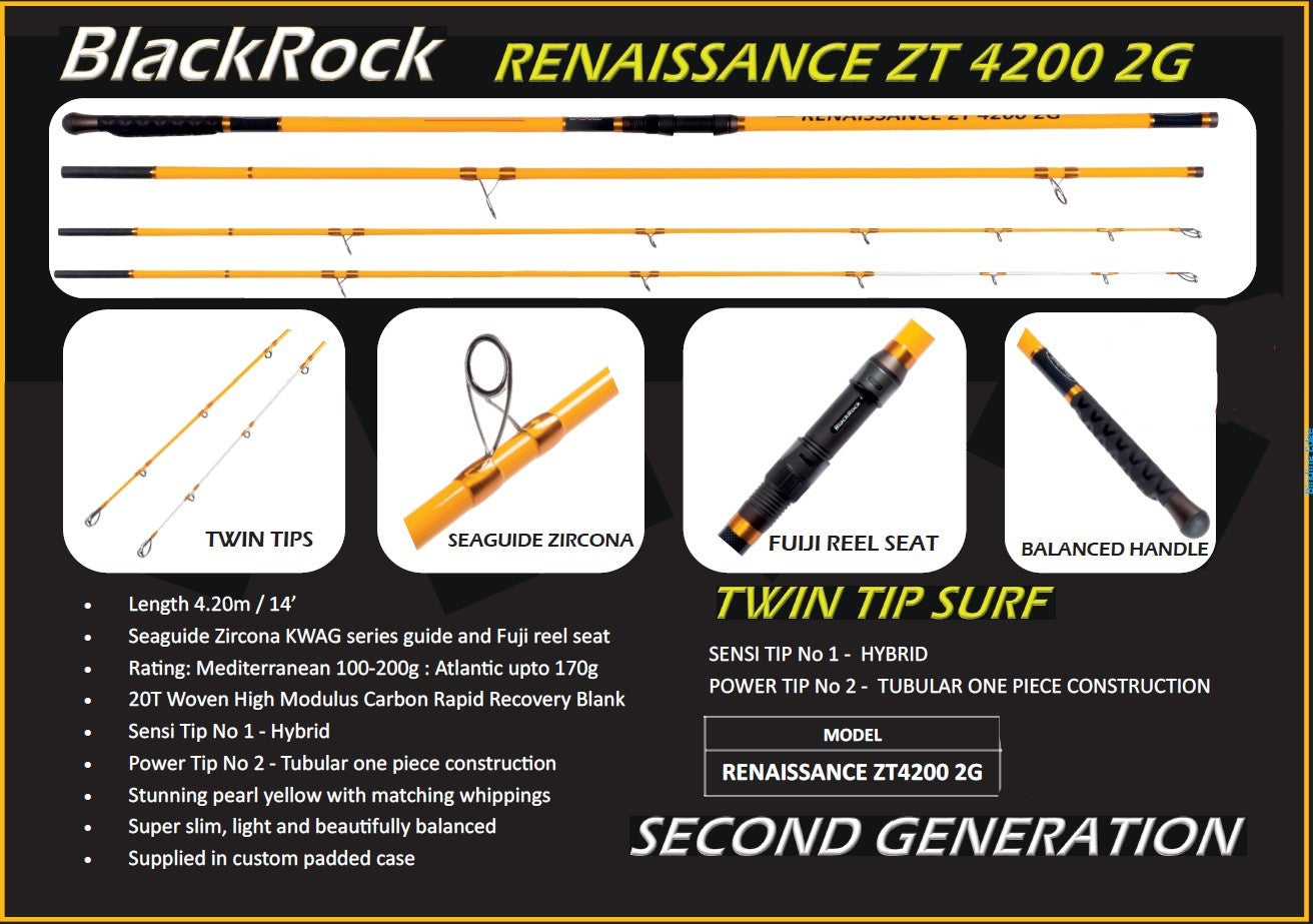 Blackrock Renaissance ZT 4200 2G Twin Tip Surf Fishing Rod