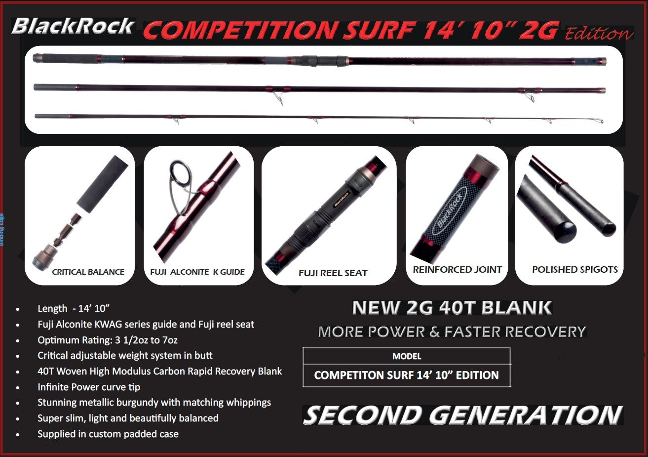 Blackrock Competition Surf Fishing Rod 14ft 10" 2G Edition