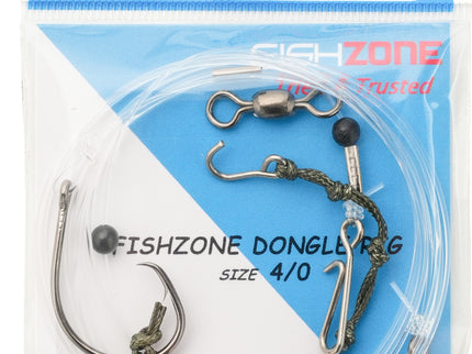 Fishzone Dongle Sea Fishing Rigs - 5 Ready Made Rigs Per Pack