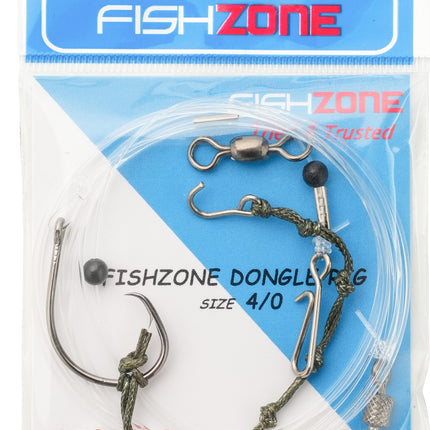 Fishzone Dongle Sea Fishing Rigs - 5 Ready Made Rigs Per Pack