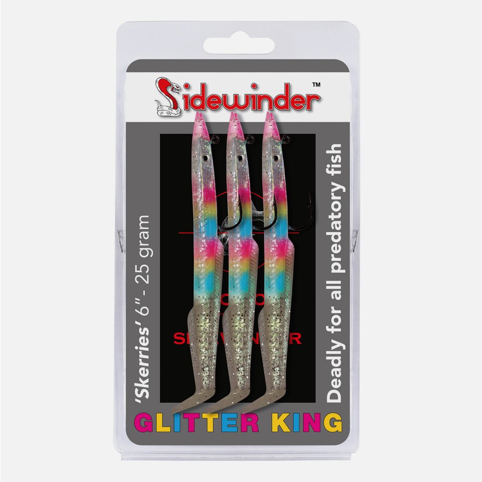 Sidewinder Glitter King Skerries Eel Sandeel Fishing Lures