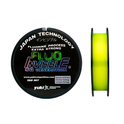Yuki 5G Fluo Invisible Hi Viz Fishing Line 150m Spools