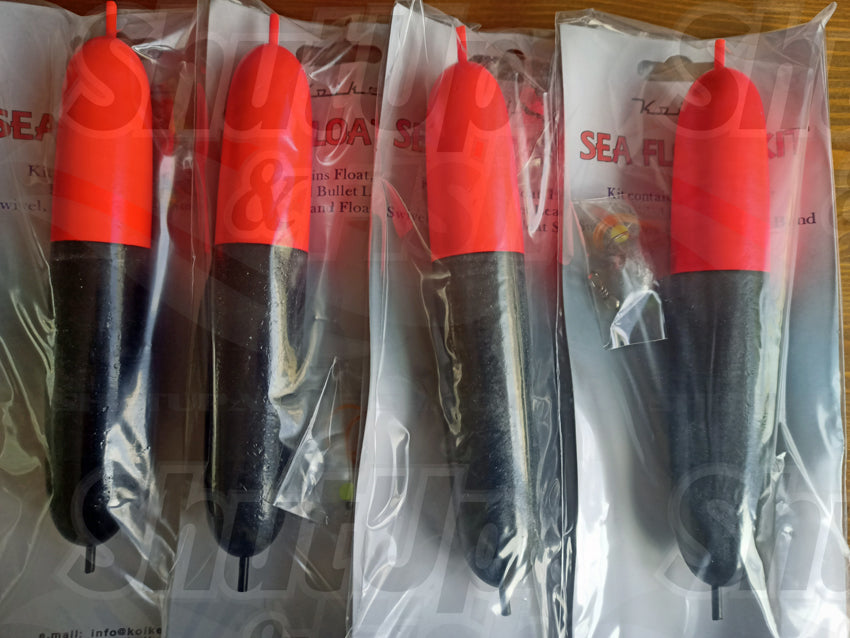 Koike Jumbo Sea Fishing Float Kits 19cm x 4 Kits - Seconds See Description