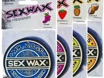Sex Wax Air Fresheners Bulk Pack x 4 Scents Grape Coconut Strawberry and Pineapple