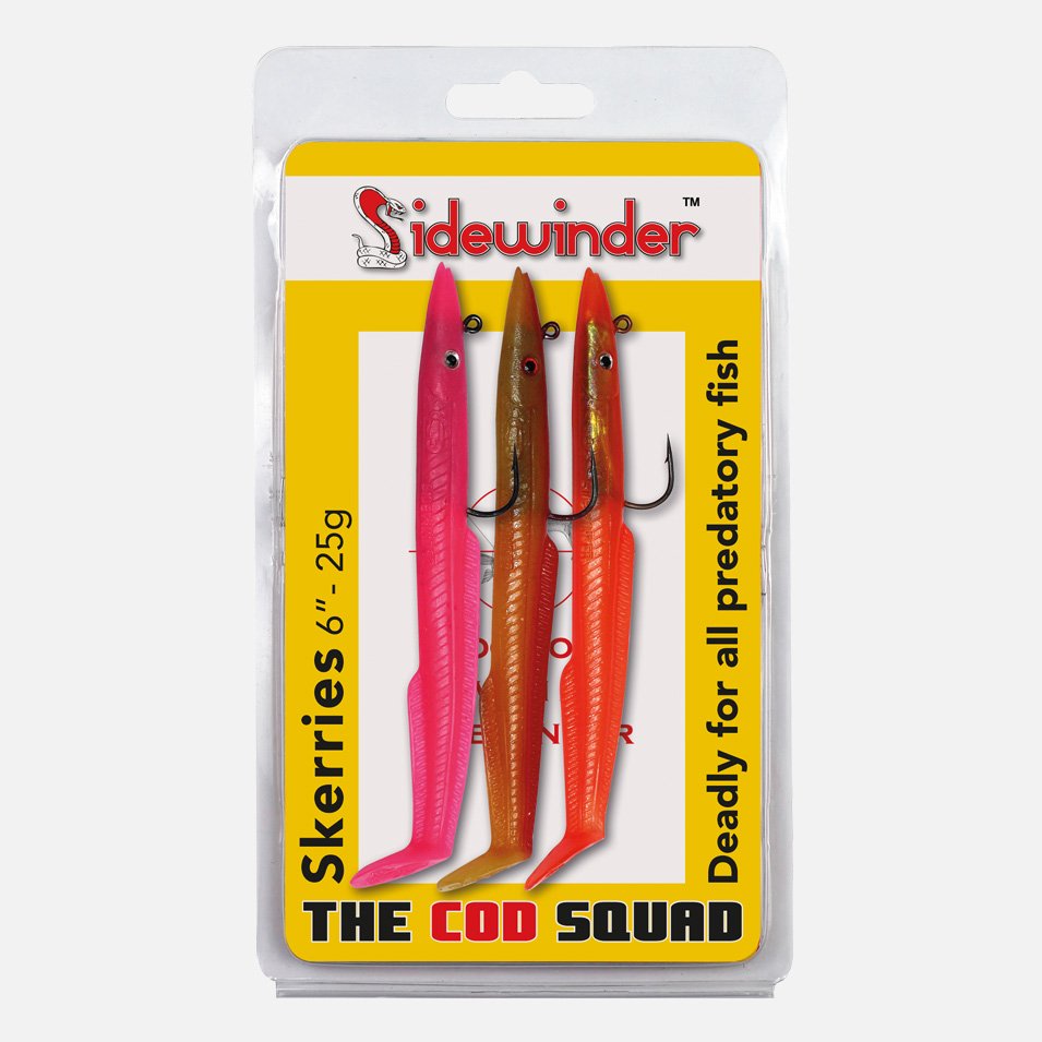 Sidewinder Skerries Cod Squad Sandeel Fishing Lures