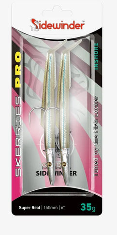 Sidewinder Lures Skerries Pro Sandeels Bass Fishing Lures 15cm 35g 2 Per Pack
