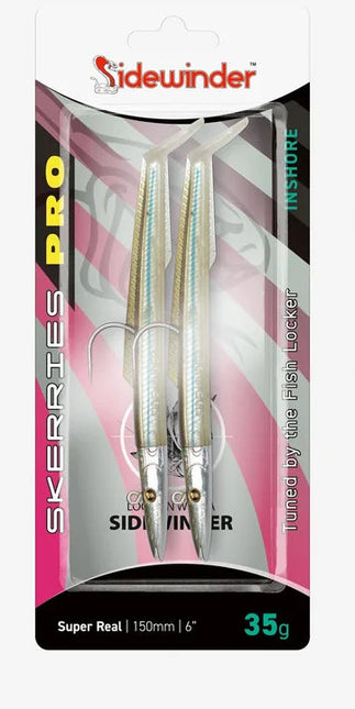 Sidewinder Lures Skerries Pro Sandeels Bass Fishing Lures 15cm 35g 2 Per Pack