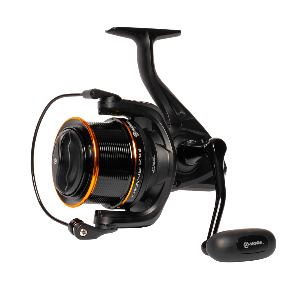 Akios Krave KX8 Fixed Spool Fishing Reel Includes Spare Spool