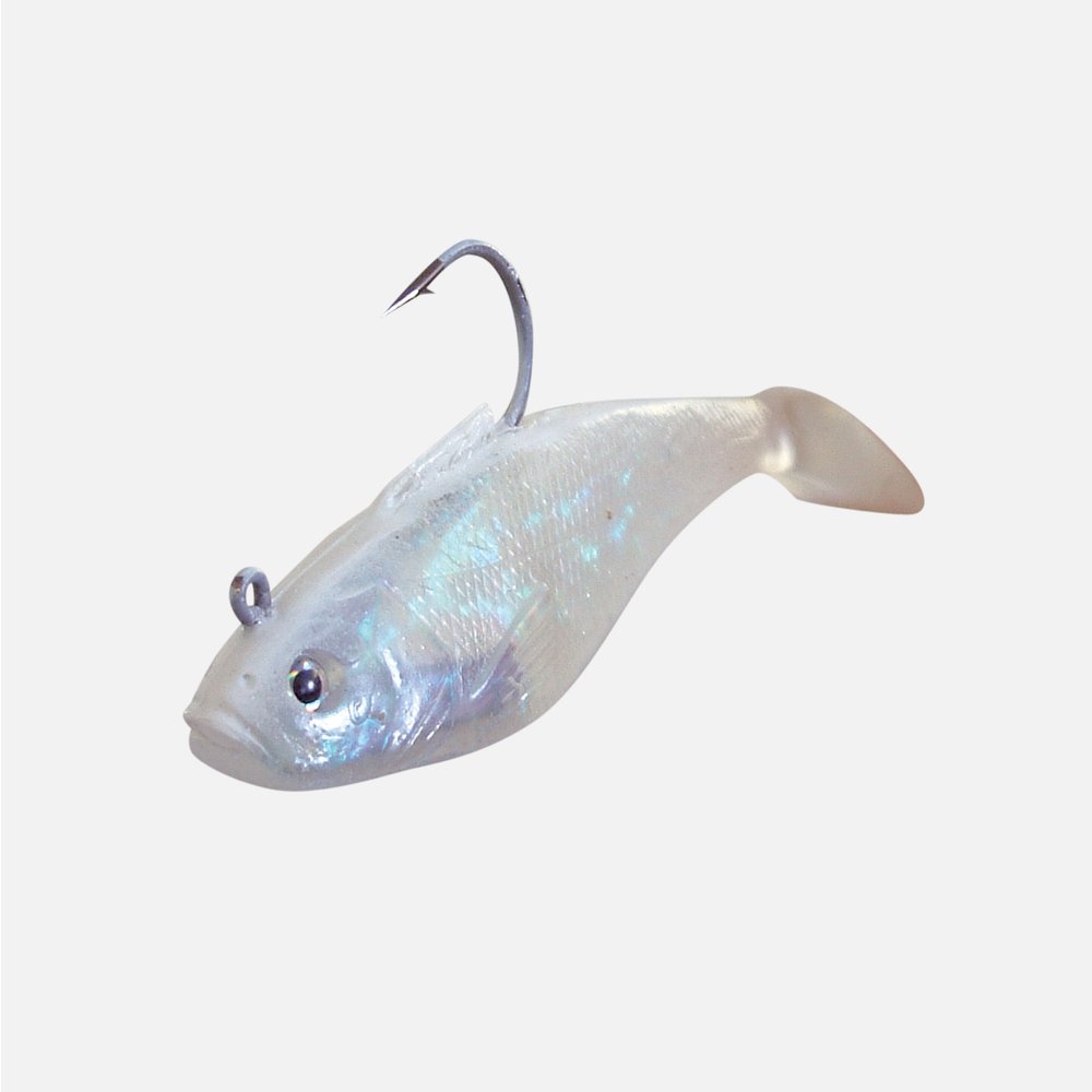 Sidewinder Super Shads Fishing Lures Pearl Colour 3 Per Pack 5" 43g
