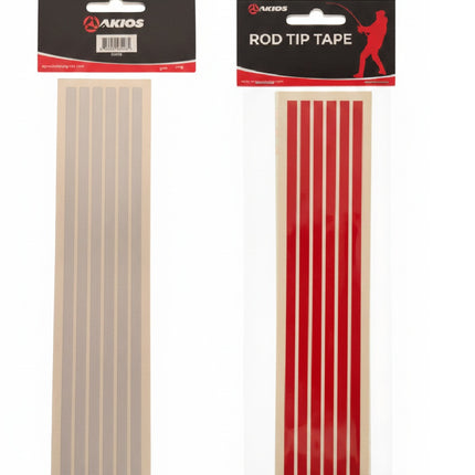 Akios Fishing Rod Tip Tape - 6 Red and 6 White Tapes Per Pack