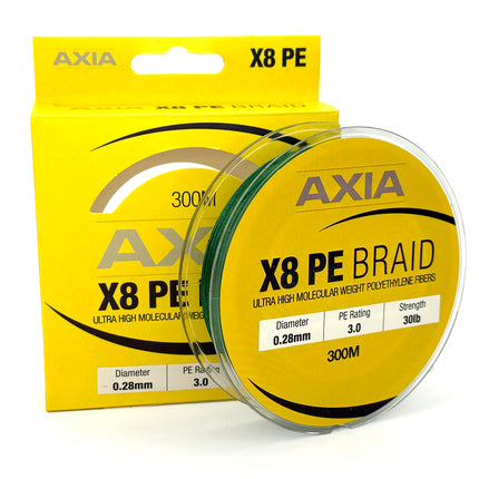 Axia X8 PE Braid Fishing Line 300m spools