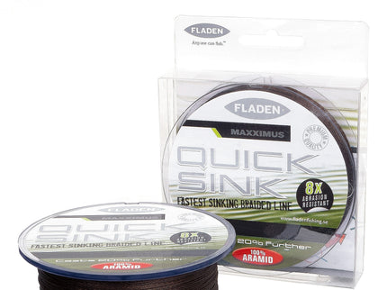 Fladen Quick Sink 8X Fishing Braid Line 20lb 150m Spool