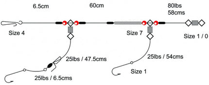 Tronixpro 2 Hook Loop Sea Fishing Rigs