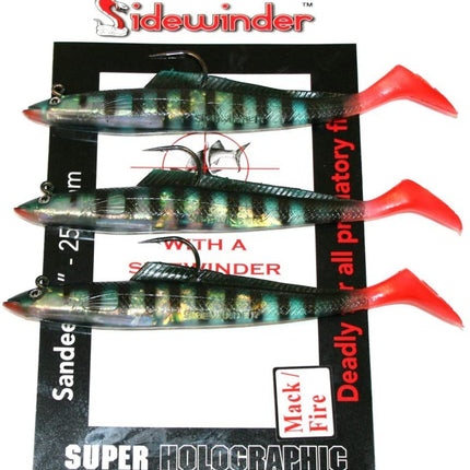 Sidewinder Mackerel Fire Sandeel Fishing Lures 6"