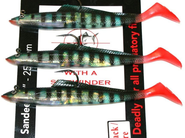 Sidewinder Mackerel Fire Sandeel Fishing Lures 6"