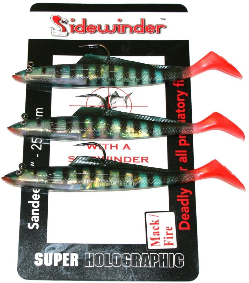 Sidewinder Mackerel Fire Sandeel Fishing Lures 6"
