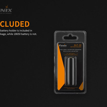 Fenix ALF-18 Battery Holder 18650 to 21700 Adaptor (No Battery Included)