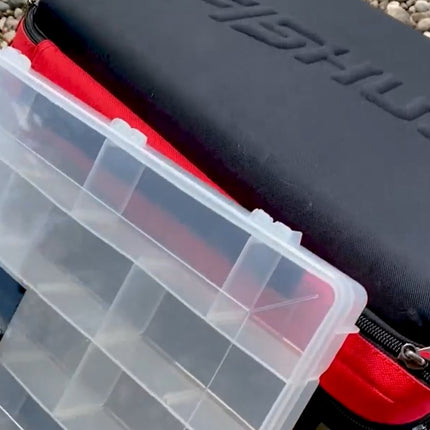 Fishus Lures Double Sided Fishing Lure Sling Tackle Bag + 2 Boxes