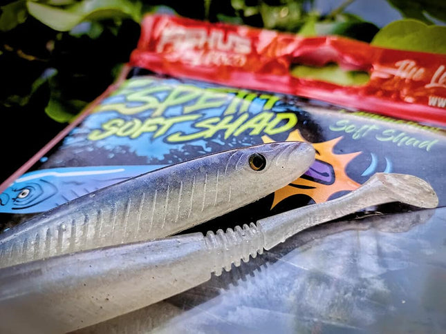 Fishus Espetit Soft Shads Bass Fishing Lures 12cm 9.7g - 8 Lures Per Pack