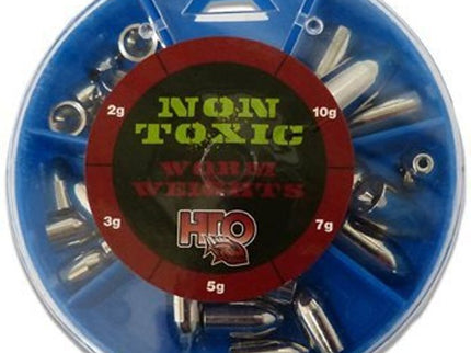 HTO Fishing Non Toxic Worm Selection Fishing Weights (Assorted Sizes)