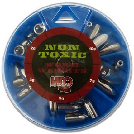 HTO Fishing Non Toxic Worm Selection Fishing Weights (Assorted Sizes)