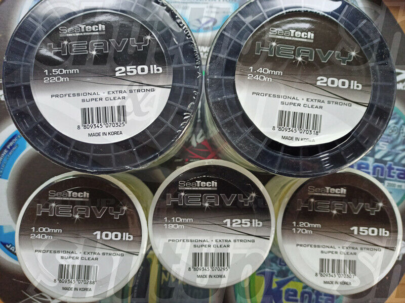 SeaTech Heavy Mono Fishing Line 100lb 125lb 150lb 200lb and 250lb Size – Shut Up And Fish Ltd SeaTech Heavy Mono Fishing Line 100lb 125lb 150lb 200lb and 250lb Size – Shut Up And Fish Ltd