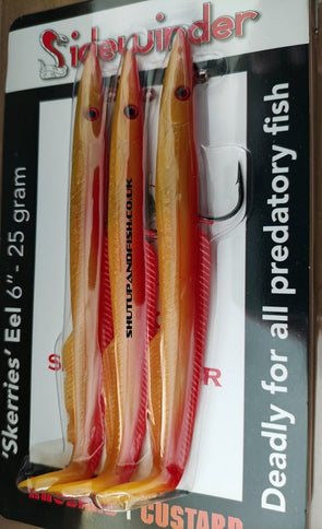 Sidewinder Skerries Eel Rhubarb And Custard Sandeel Fishing Lures