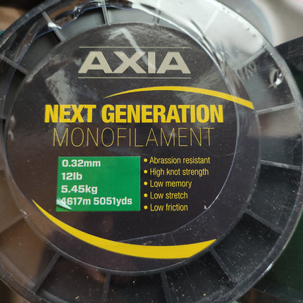 Axia Carp And Sea Fishing Line Green 0.32mm 12lb 4617m Per Spool
