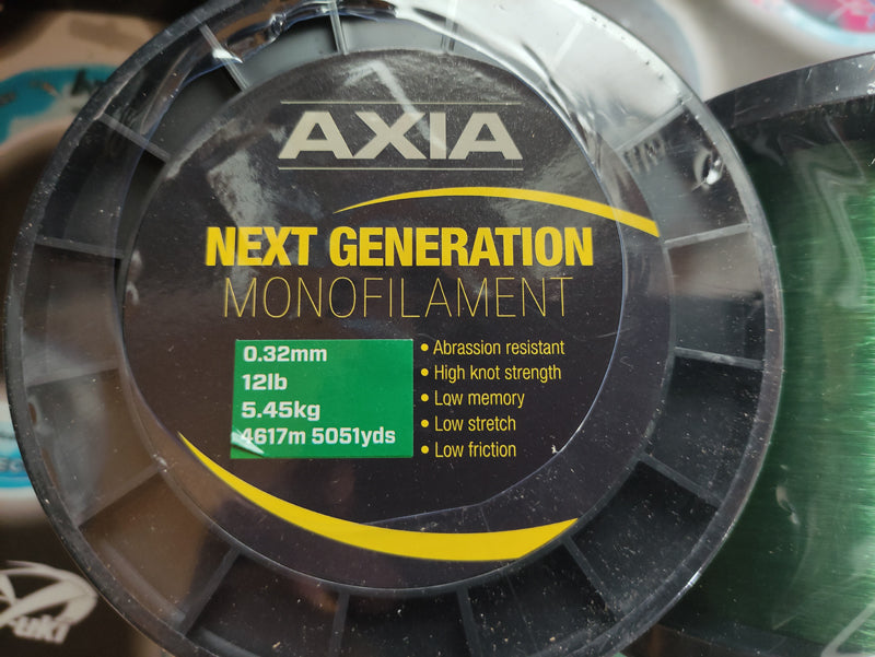 Axia Carp And Sea Fishing Line Green 0.32mm 12lb 4617m Per Spool
