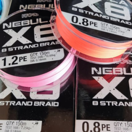 HTO Nebula X8 Braid Fishing Line 150m Spools