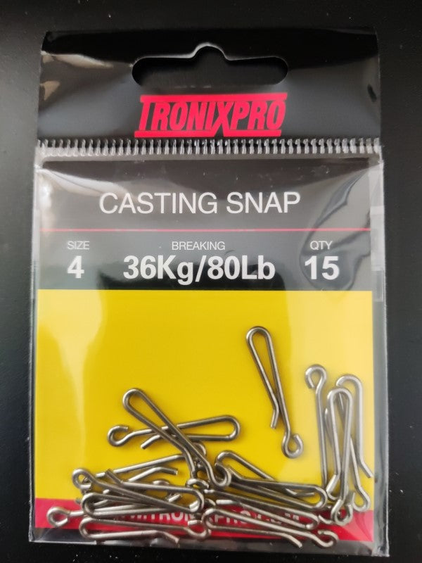 Tronixpro Casting Snap Lead Clip Size 4 36kg 80lb